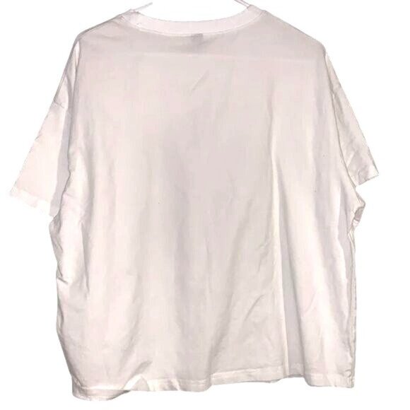 Shein Curve 1XL White Floral Graphic Tee "Full Of Passion For Life" - Picture 3 of 5